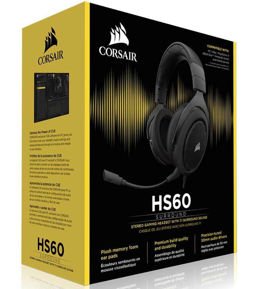 Micro của Tai nghe Gaming Corsair HS60 Surround 7.1 Yellow có khả năng chống ồn